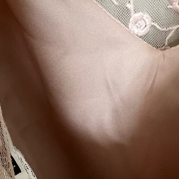 Tracy Reese Dusty Rose/ Light Pink Embroidered Dress Oatmeal lining Medium NWT - Picture 7 of 11